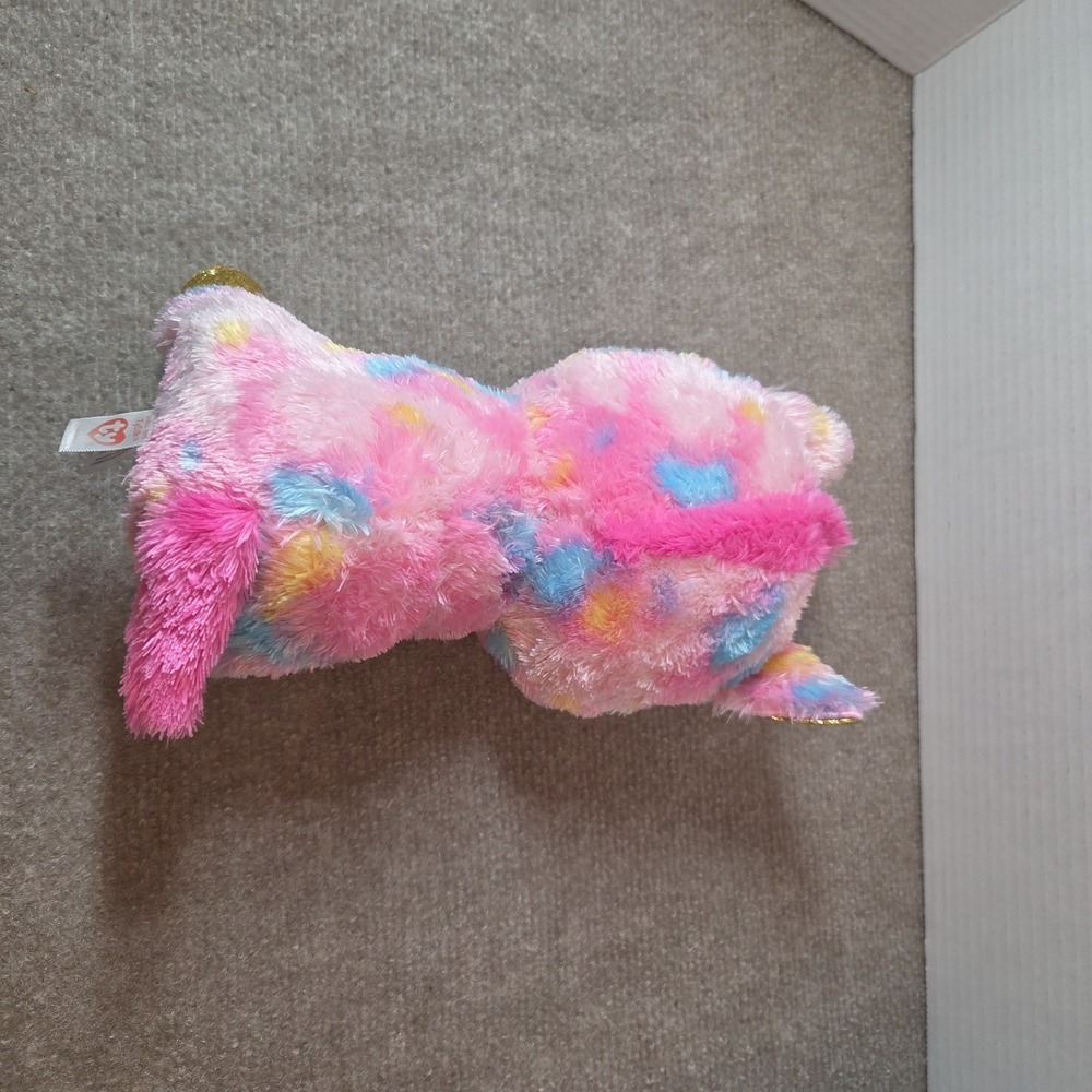 TY Beanie Boos Fantasia 10" Plush Toy Stuffed Animal Unicorn Pink Pastel Glitter - Picture 3 of 8
